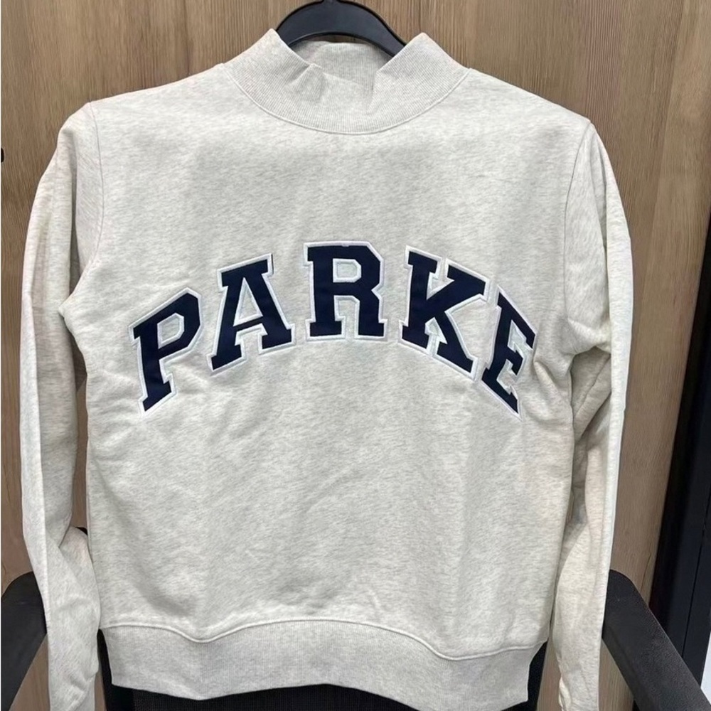 Parke Cream and Navy Turtleneck Sweater
